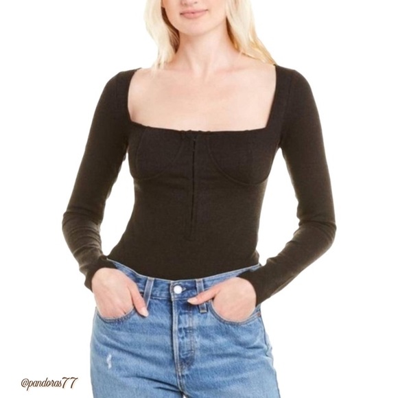 FINAL—CAPULET—NAOMI BUSTIER BODYSUIT IN CHARCOAL!! (BNWT)SMOKE & PET FREE HOME. - Picture 6 of 12